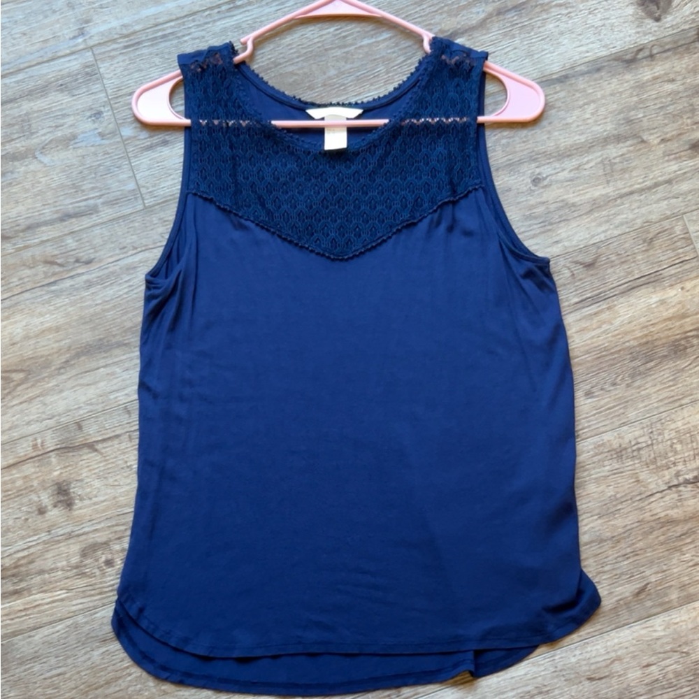 Women's Blue Sleeveless Top